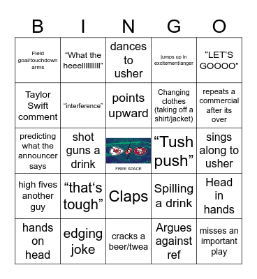 Super Bowl 2024 Bingo Card