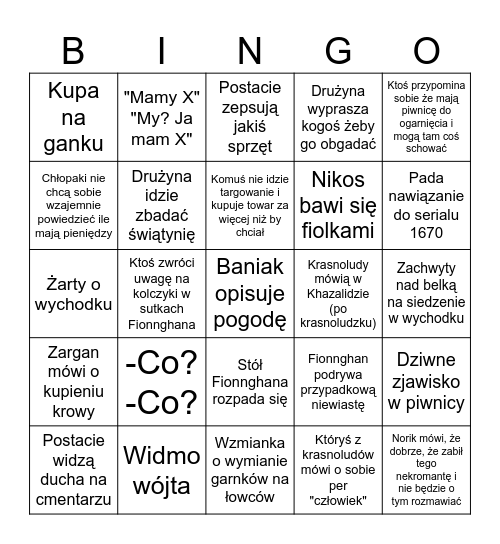 Bingo Baniaka Wydaleni #14 Bingo Card