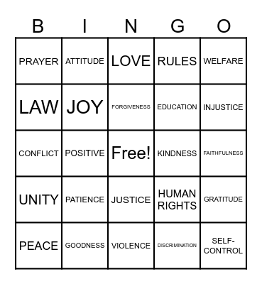 GOT IT! Bingo Card