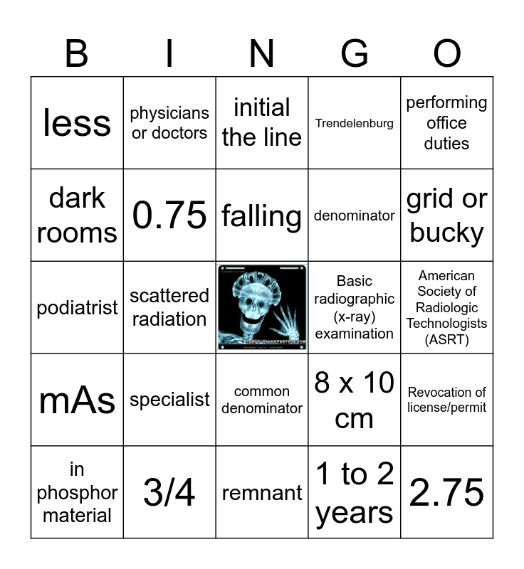 BXR 110 Final Review Bingo Card