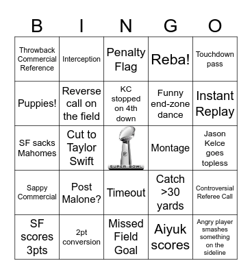 Superbowl LVIII - Let's Go Niners! Bingo Card