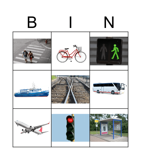 IPC van A naar B_vervoer Bingo Card