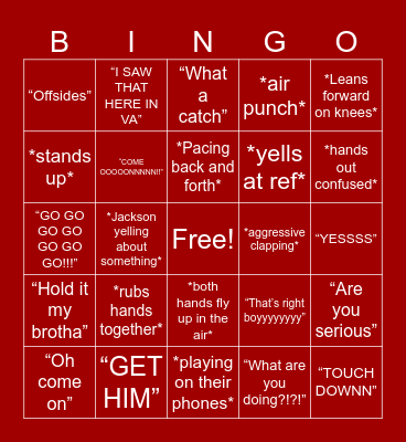 Football Bingo❤️ Bingo Card