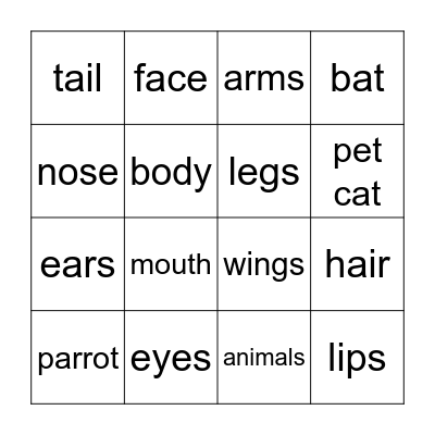 Module 4. Bingo Card