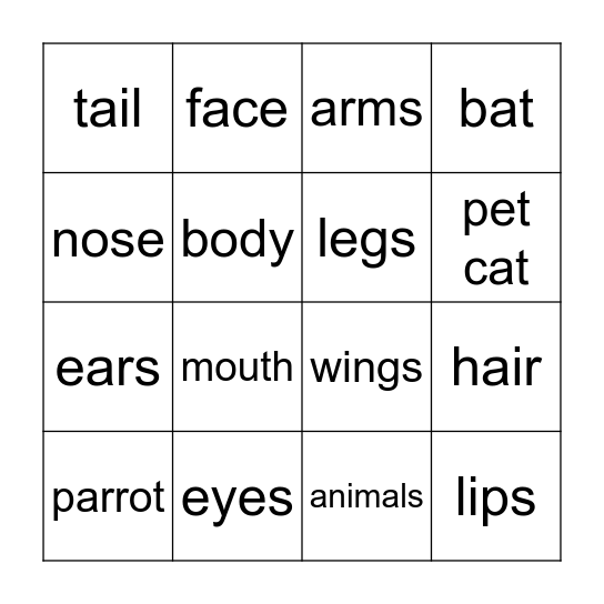 Module 4. Bingo Card