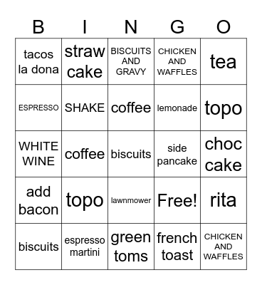 SUPER BOWL SUNDAY BINGO! Bingo Card