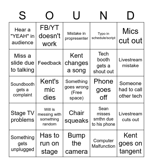 CCC Soundbooth Bingo Card