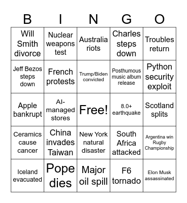 2024 Bingo Card