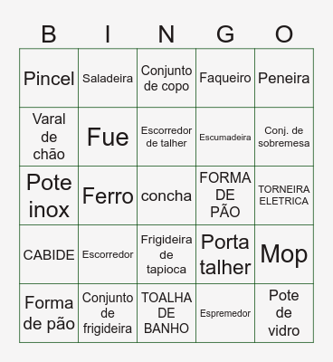 CHÁ DA DAIA Bingo Card