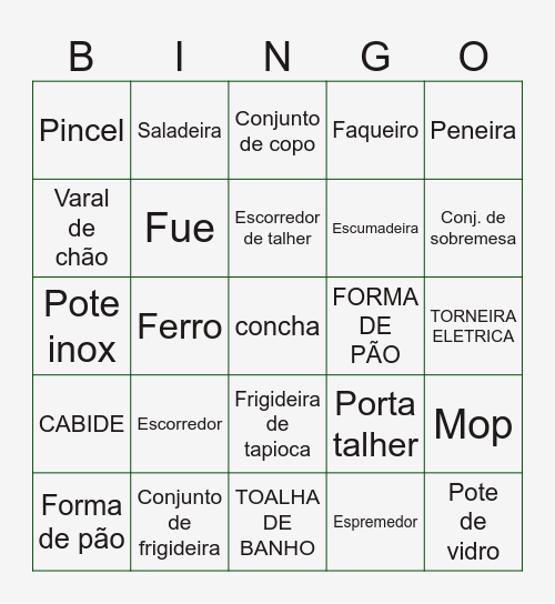 CHÁ DA DAIA Bingo Card