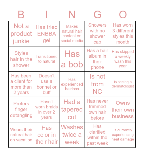 YES HER STUDIO Bingo Card