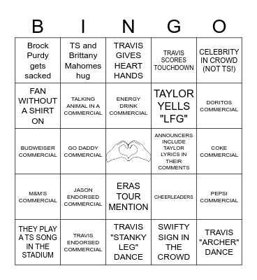 SWIFTBOWL 2024 Bingo Card