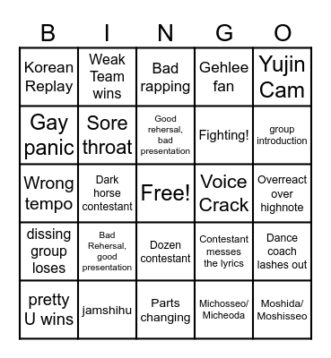 GP999 EP 4 Bingo Card