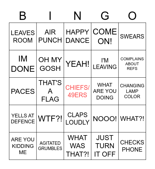 SUPER BOWL 2024 Bingo Card