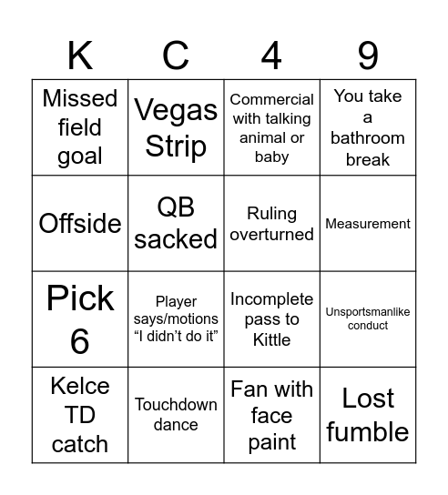 Super Bowl - did you see? Bingo Card