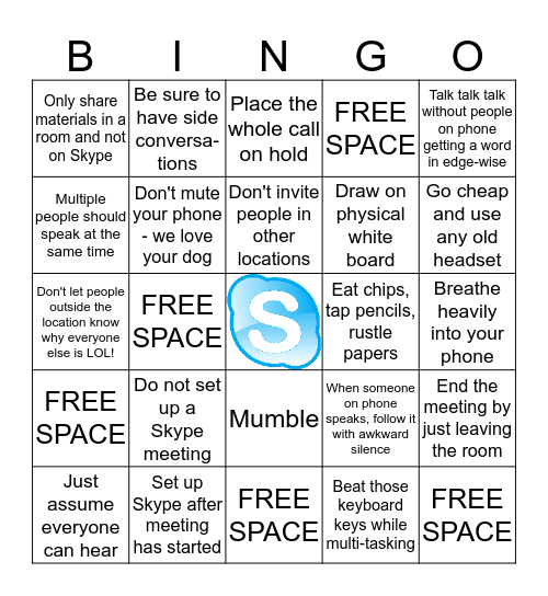 Meeting Worst Practices Bingo Card