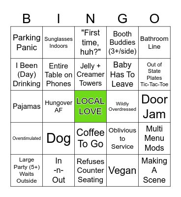 Bob's Bingo Card
