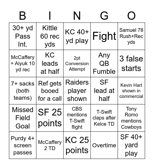 Bingo 3 Bingo Card