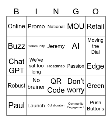 Garden Fun Bingo Card