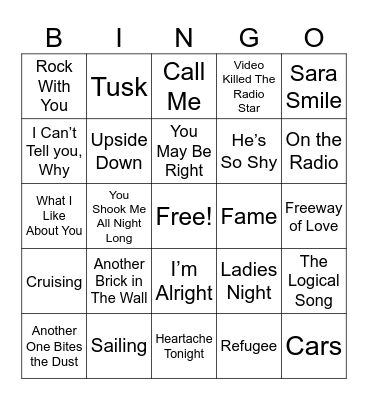 <<<<EXTRA>>>> Bingo Card