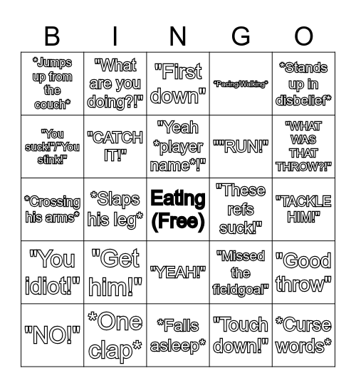 bong's bedazzling bingo bonanza Bingo Card