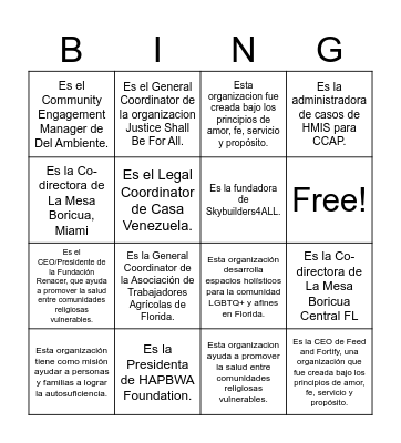 Nonprofit Bootcamp HF/AGM Bingo Card