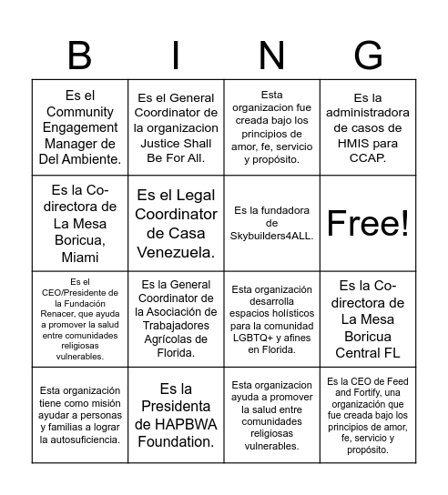 Nonprofit Bootcamp HF/AGM Bingo Card