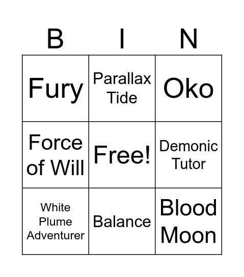 Bingo débat Biquettes Bingo Card