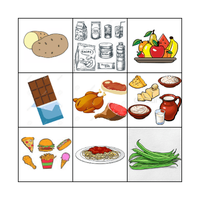 FOOD Bingo Card