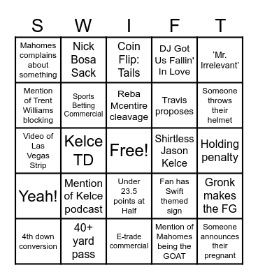 Super Bingo Card