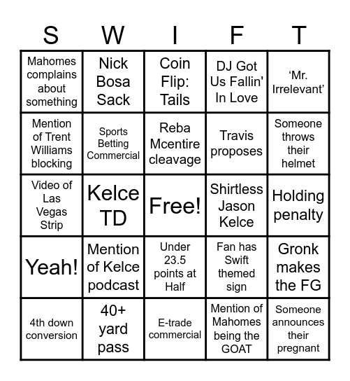 Super Bingo Card