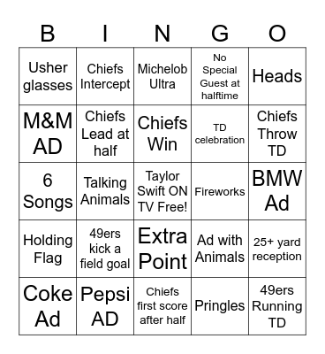 Mom Bingo Card