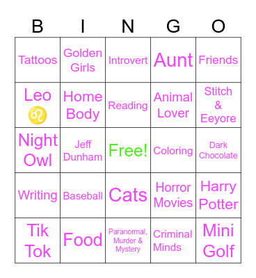Bingo Card