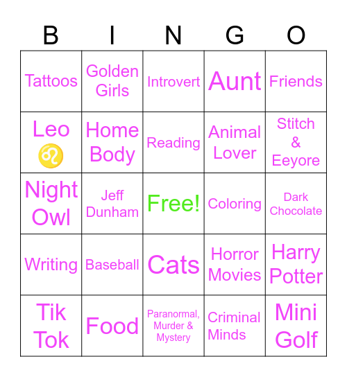 Bingo Card