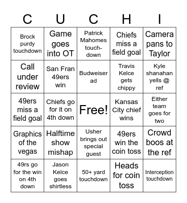 SPORTS Bingo Card