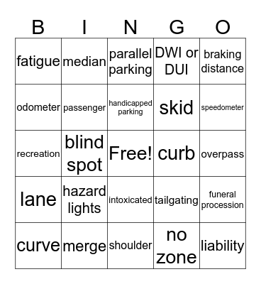 Dr Ed Bingo 2 Bingo Card