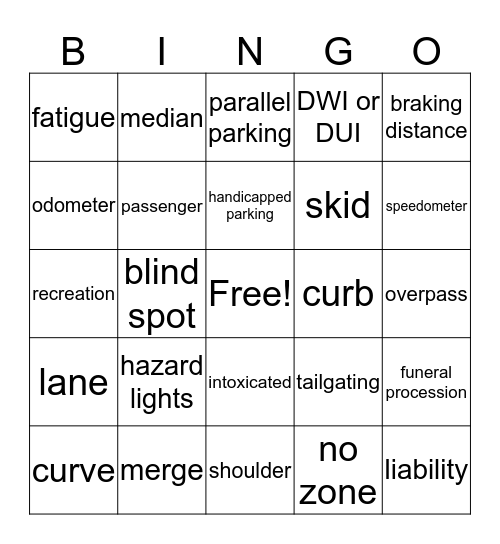 Dr Ed Bingo 2 Bingo Card