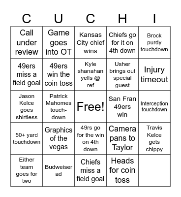 SPORTS Bingo Card