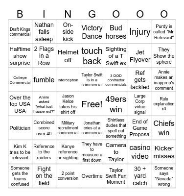 SUPLOR TAYBOWL BINGO Card