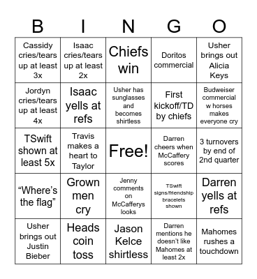 SB 2024 Bingo Card