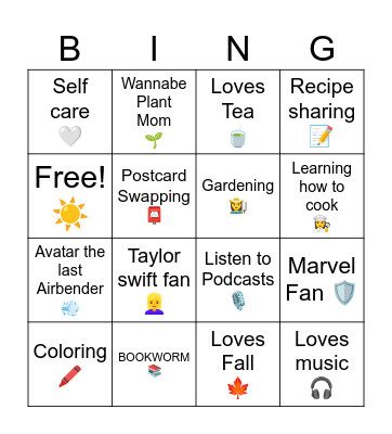 Sulemma Bingo Card