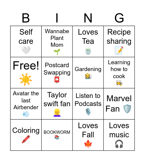 Sulemma Bingo Card