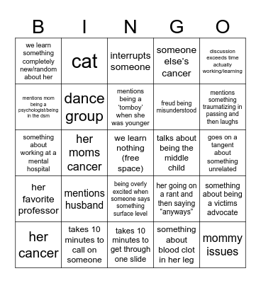 AP psych bingo Card