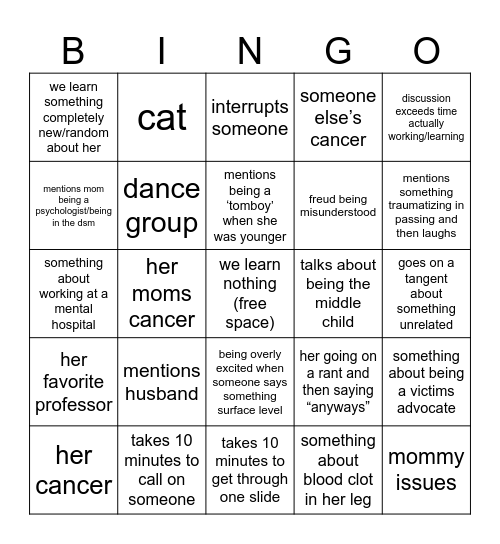 AP psych bingo Card