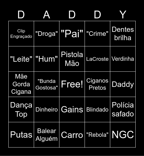 é o dére Bingo Card