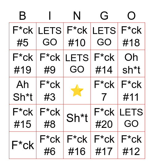 CARA     FOOTBALL Bingo Card