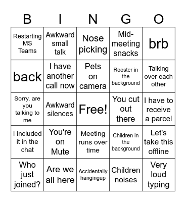Cormant RFH 1 Bingo Card
