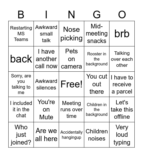 Cormant RFH 1 Bingo Card