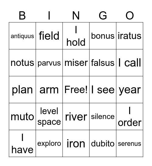 Units 3 & 4 Review Bingo Card