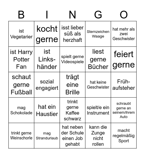 CE-Bingo Card